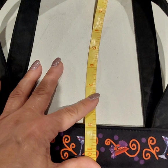 The Bradford Exchange Totes with Tude Quilted Black Purple Wine Glasses Tote Bag - Picture 13 of 16